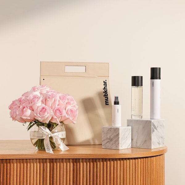 Mubkhar Daily Essentials Box | Purple Roses Vase
