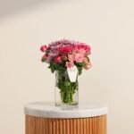 Magical Pink Shades Flowers Vase